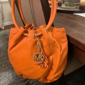Michael Kors Leather Bucket Bag